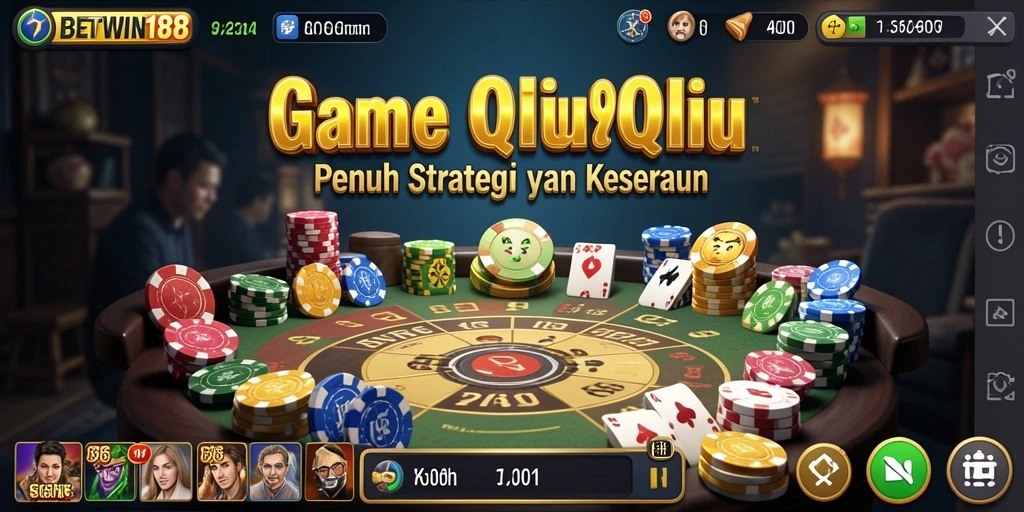Screenshot utama BETWIN188 menampilkan serunya permainan QiuQiu.