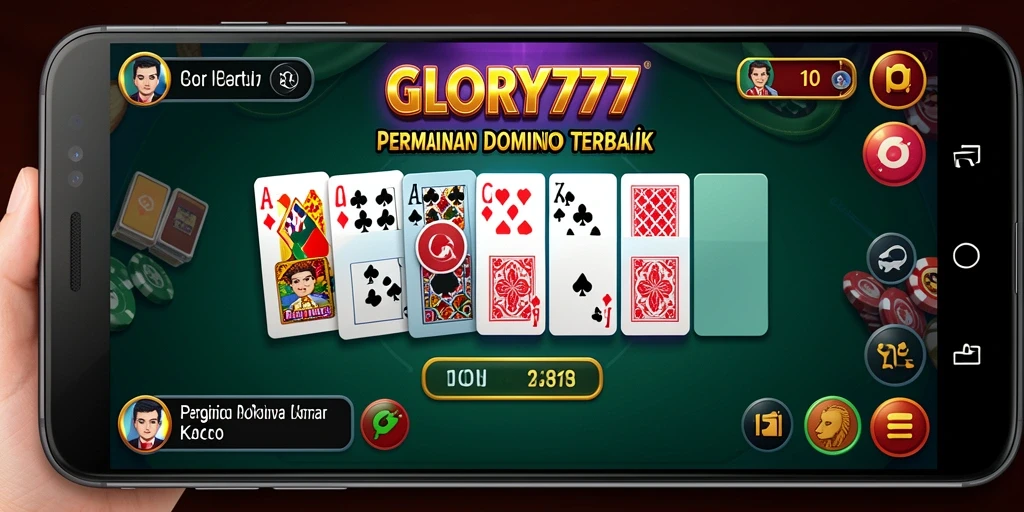 Screenshot utama GLORY777 menunjukkan momen seru permainan Domino.