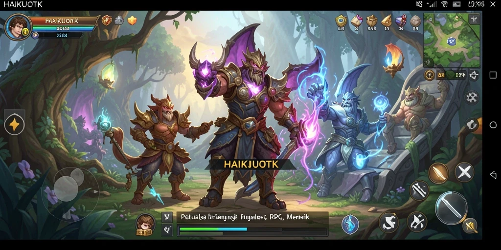 Gameplay seru HAIKUOTK dengan aksi RPG yang mendebarkan.