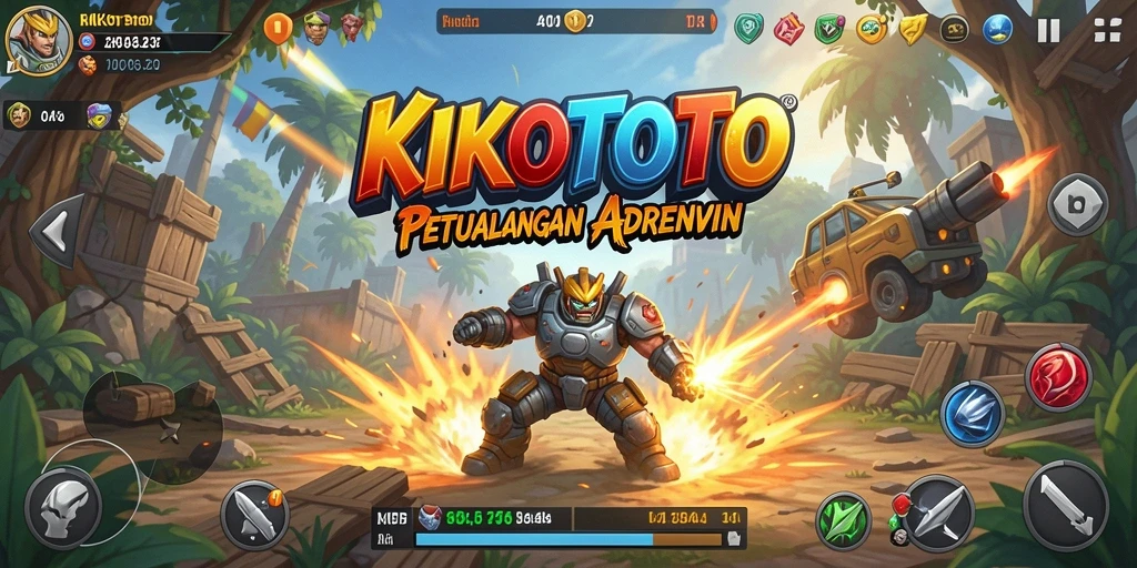 Screenshot KIKOTOTO menampilkan pertarungan seru dalam gameplay aksi.