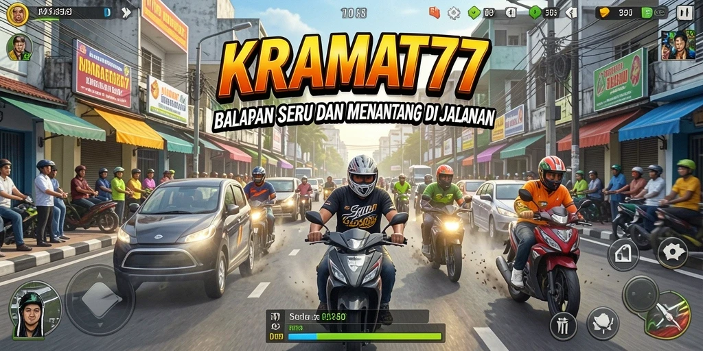 Tampilan menarik dari gameplay KRAMAT77 dengan mobil balap yang mengesankan.