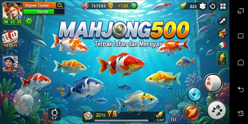 Gameplay seru Tembak Ikan di MAHJONG500 yang mengasyikkan.