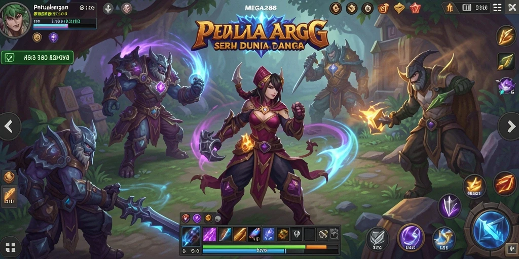 Tangkapan layar gameplay <strong>MEGA288</strong> dengan pertarungan seru dan karakter dinamis.