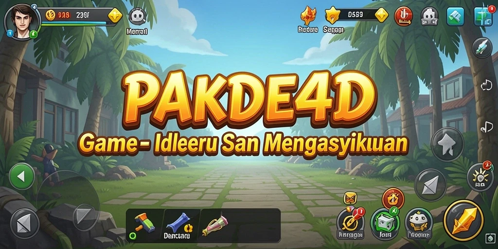 Tampilan screenshot PAKDE4D menunjukkan gameplay Idle yang sederhana dan menarik.