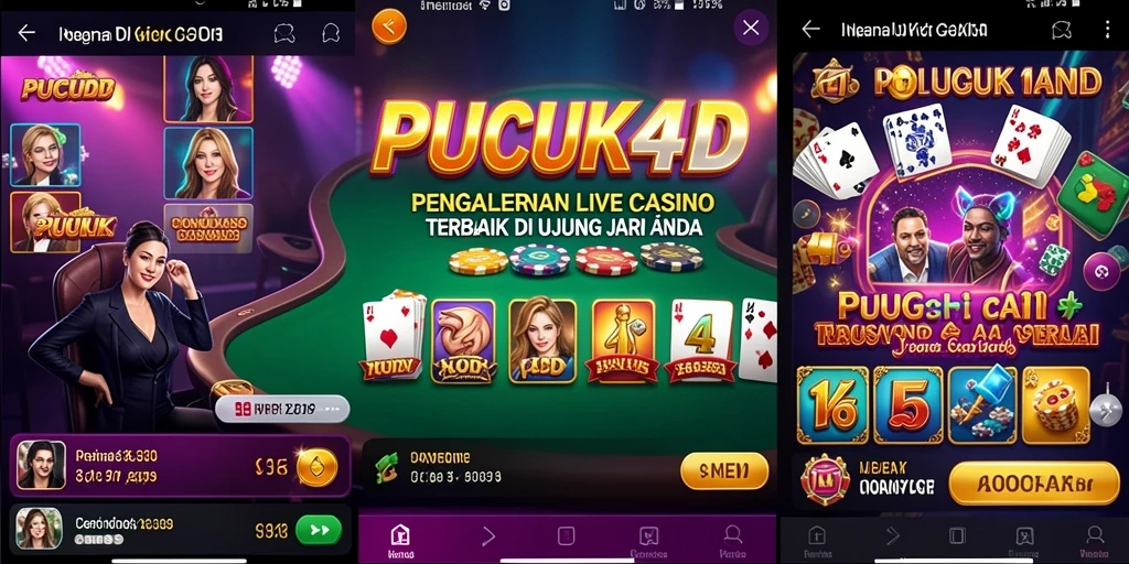 Screenshot utama PUCUK4D menampilkan dealer langsung dan pemain yang berinteraksi.